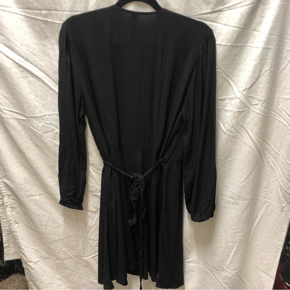 Midi Length Wrap Dress- 3/4 Sleeves - Picture 3 of 4